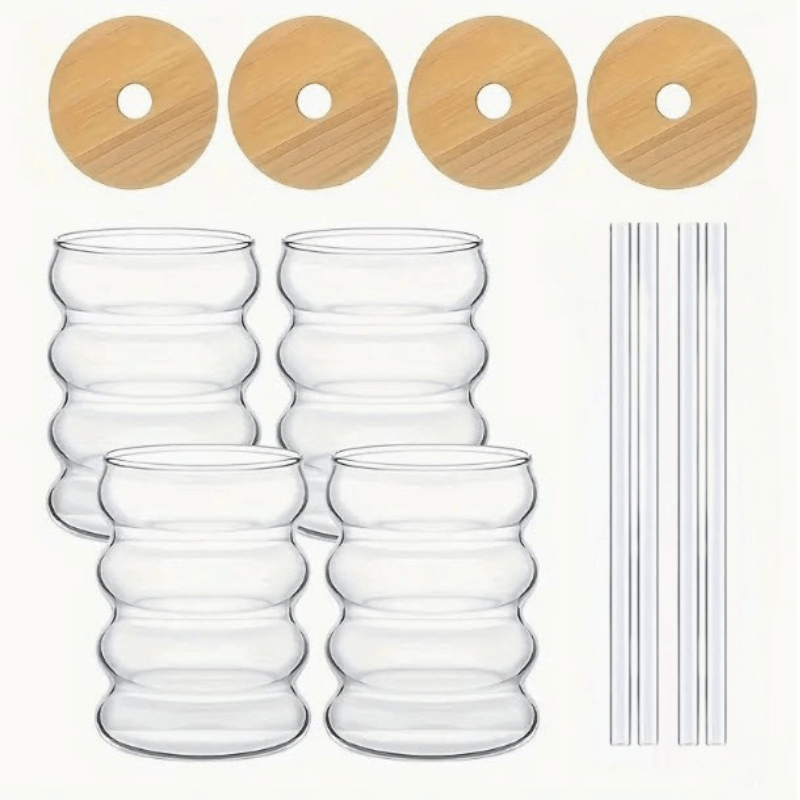 Bubble Drinking Glasses 300ml (4Pc)