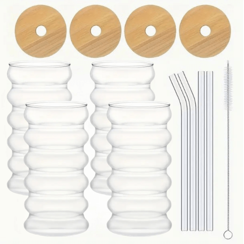 Bubble Drinking Glasses 500ml (4Pc)